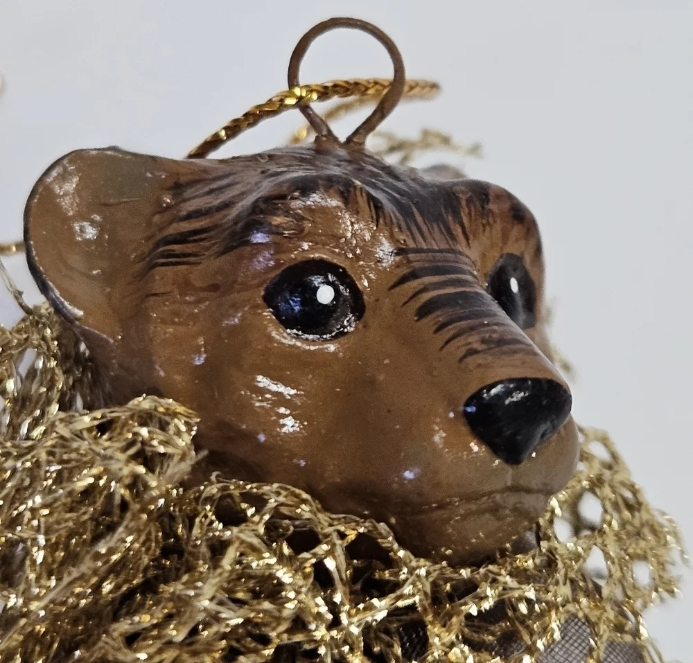NEW VINTAGE Katherine's Collection Bear Charm Bell Bag Ornament Wayne Kleski